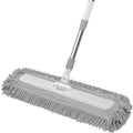 Chenille Spin Mop with Telescopic Handle - Adjustable 84-134cm Stainless Steel Floor Cleaner with Flip Squeeze &