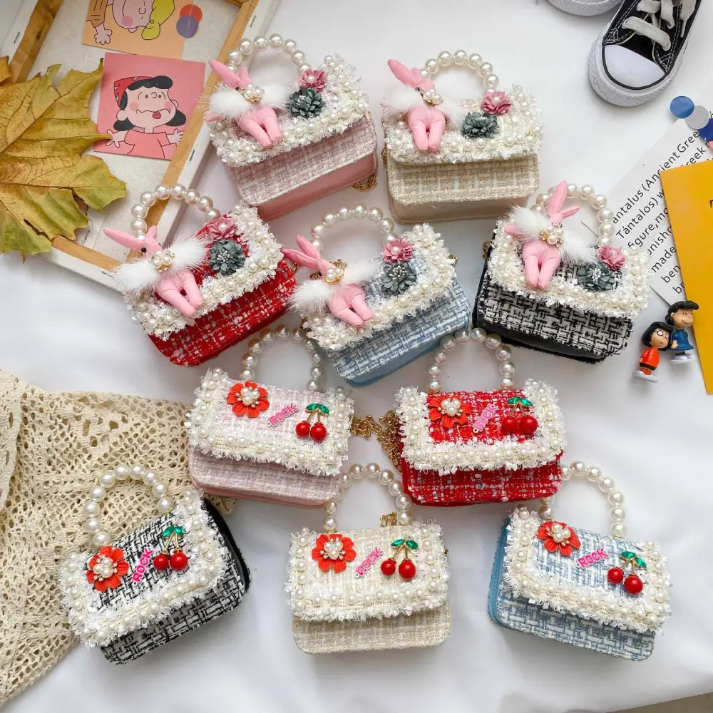 Childrens Pearl Crossbody Handbag- Cute Animal & Zodiac Mini Purse with Adjustable Strap - Gifts for All Occasions