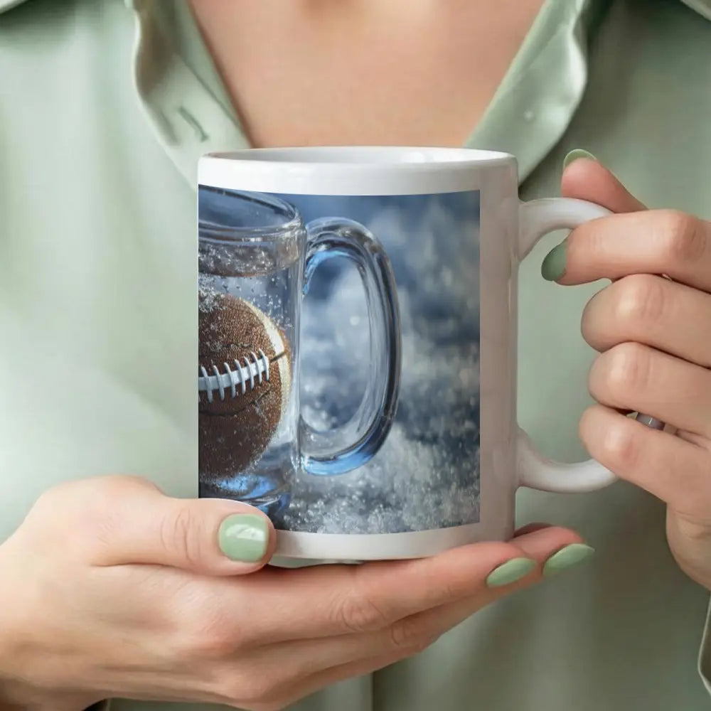 Custom 3D-American-Football-Mug - M / White - Gifts for All Occasions