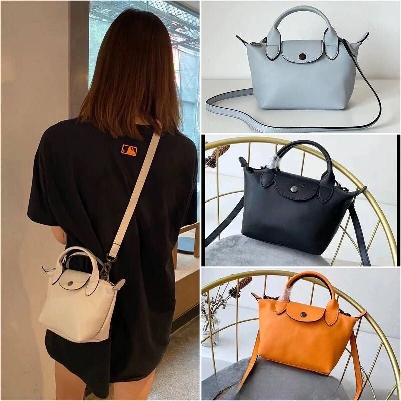 Lambskin Dumpling Shoulder Bag Small PU Leather Crossbody Handbag with Mobile and ID Pockets, Trendy Street Style