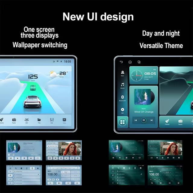 9-10’’ Android Car Navigation System GPS + Wireless CarPlay Touchscreen Universal Fit