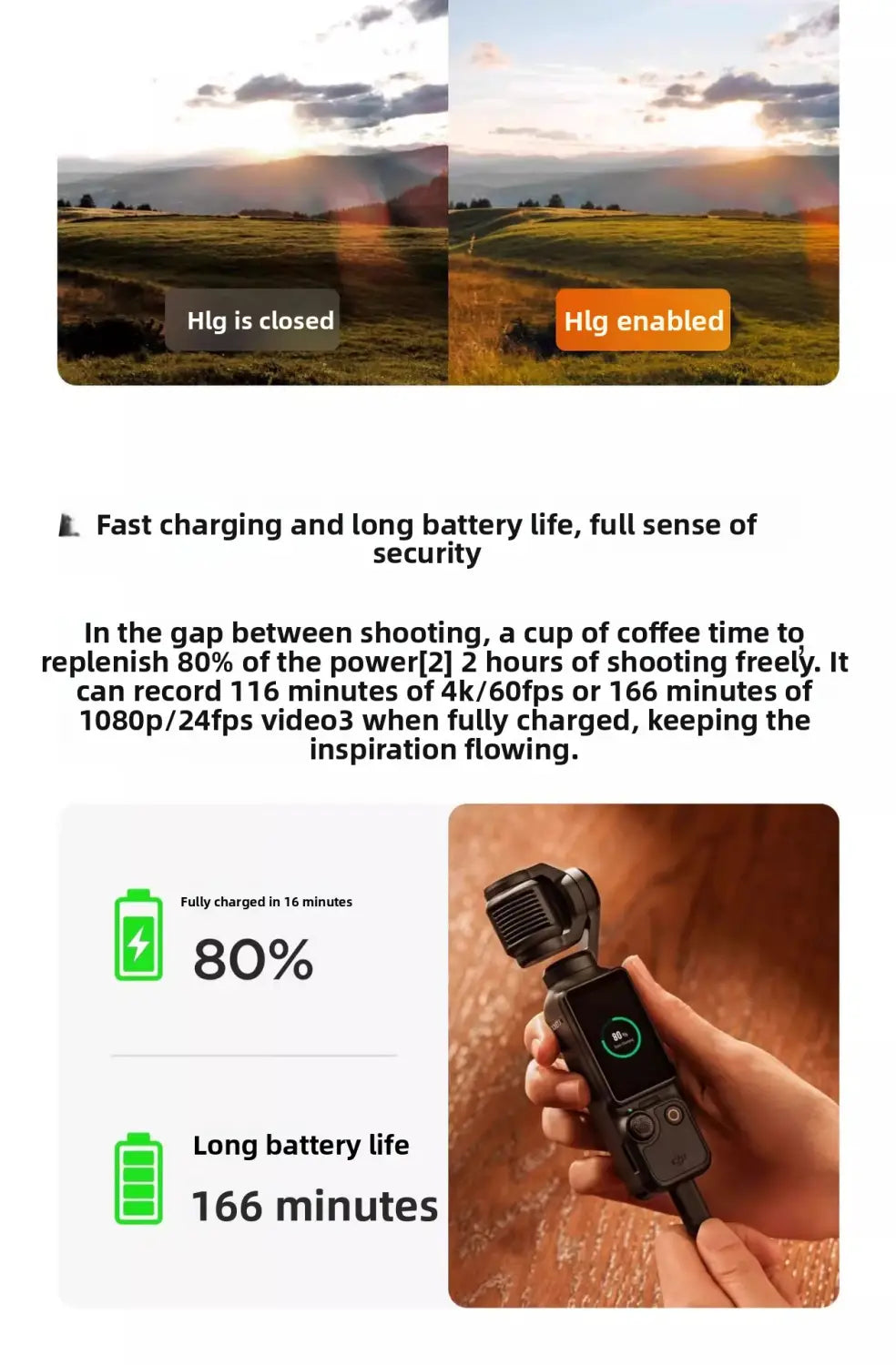 4K Pocket Gimbal Camera with 3-Axis Stabilization - Touchscreen Vlog Camera for Travel & Video Recording