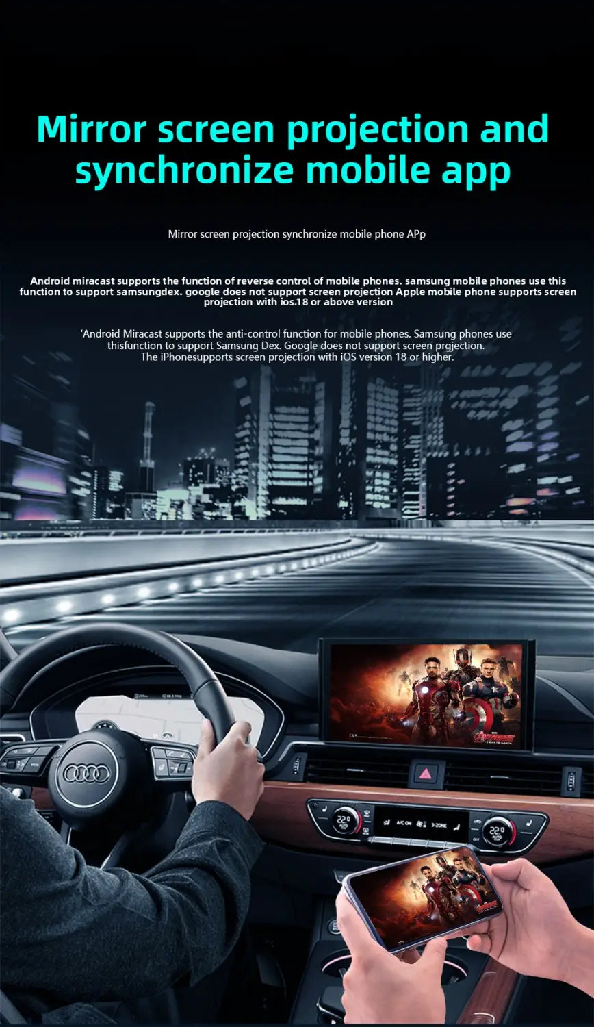 Wireless CarPlay & Android Auto Adapter 1080P USB Plug & Play Converter for iOS & Android