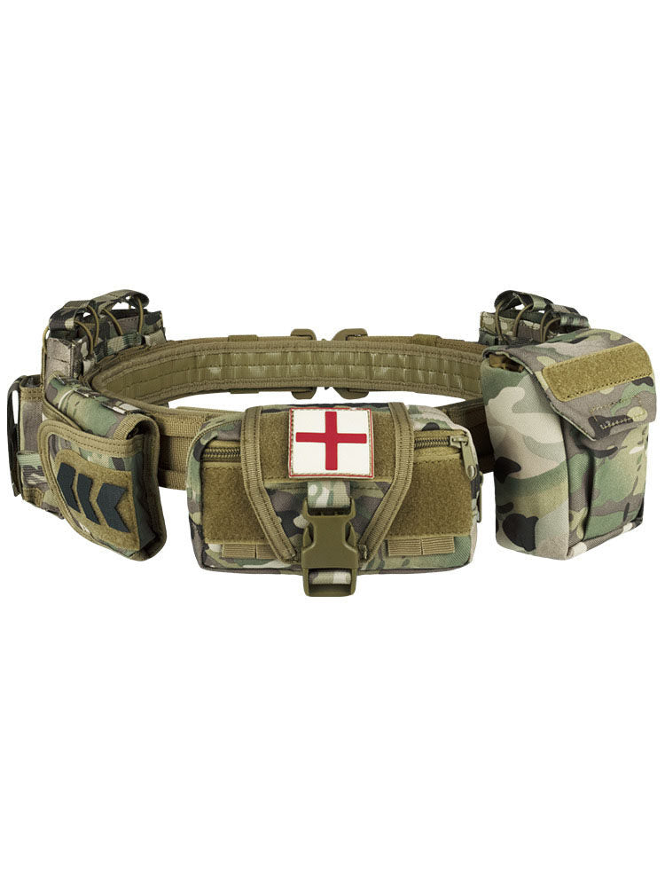 Six-Piece Tactical Waist Bag Set Durable Nylon & Canvas, Multifunctional Outdoor, Military, and Travel Utility Pouches