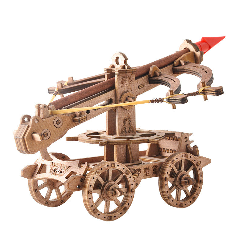 Wooden STEM 3D Puzzle Kit DIY Ancient War Machine Model, Educational Catapult & Crossbow Assembly Toy for Teens and Adults