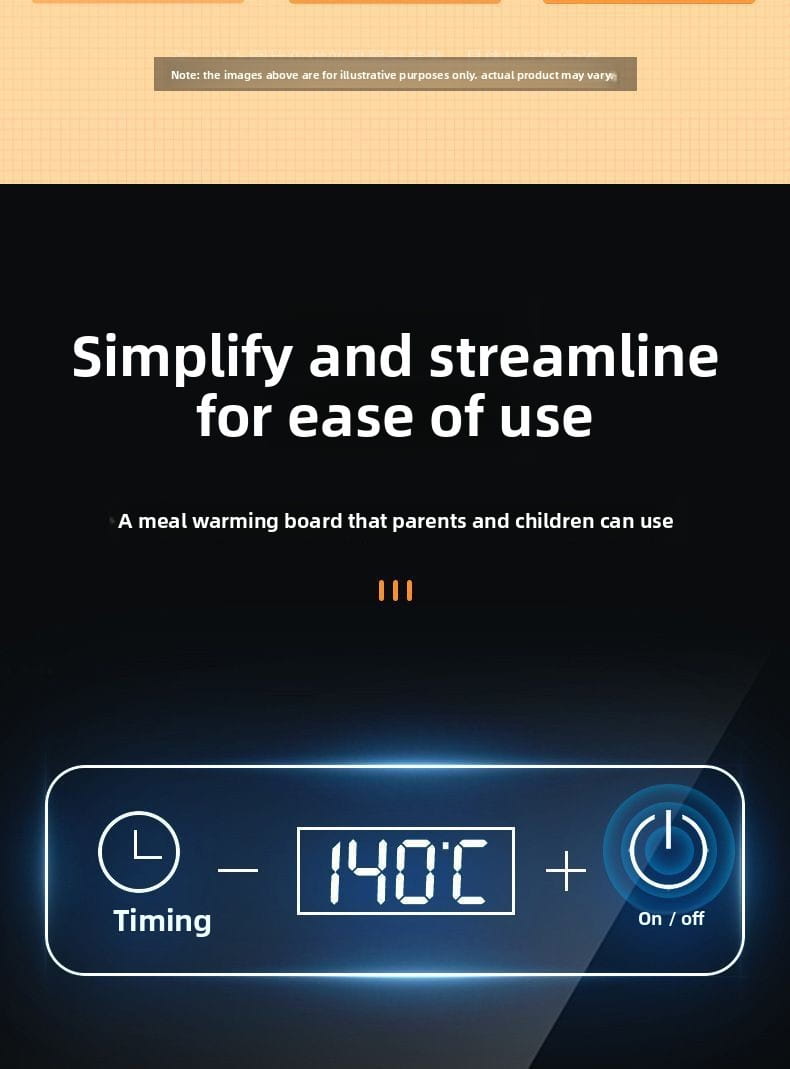 Intelligent Electric Food Warming Tray with Digital Touch Controls