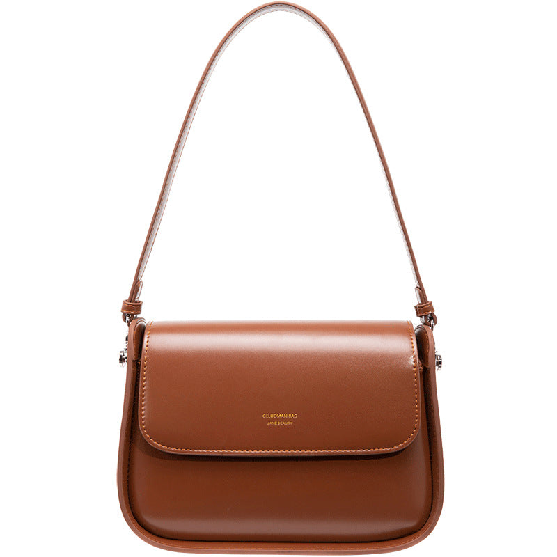Retro Saddle Bag Timeless PU Crossbody Bag for Everyday Use