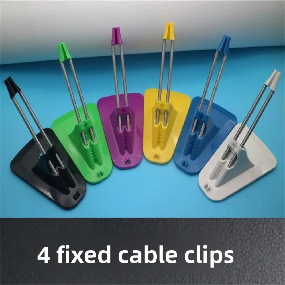 Desktop Cable Organizer Clip - ABS Mouse & Keyboard Wire Holder for Tidy Desk Setup (Multi-Color Options) - Consumer