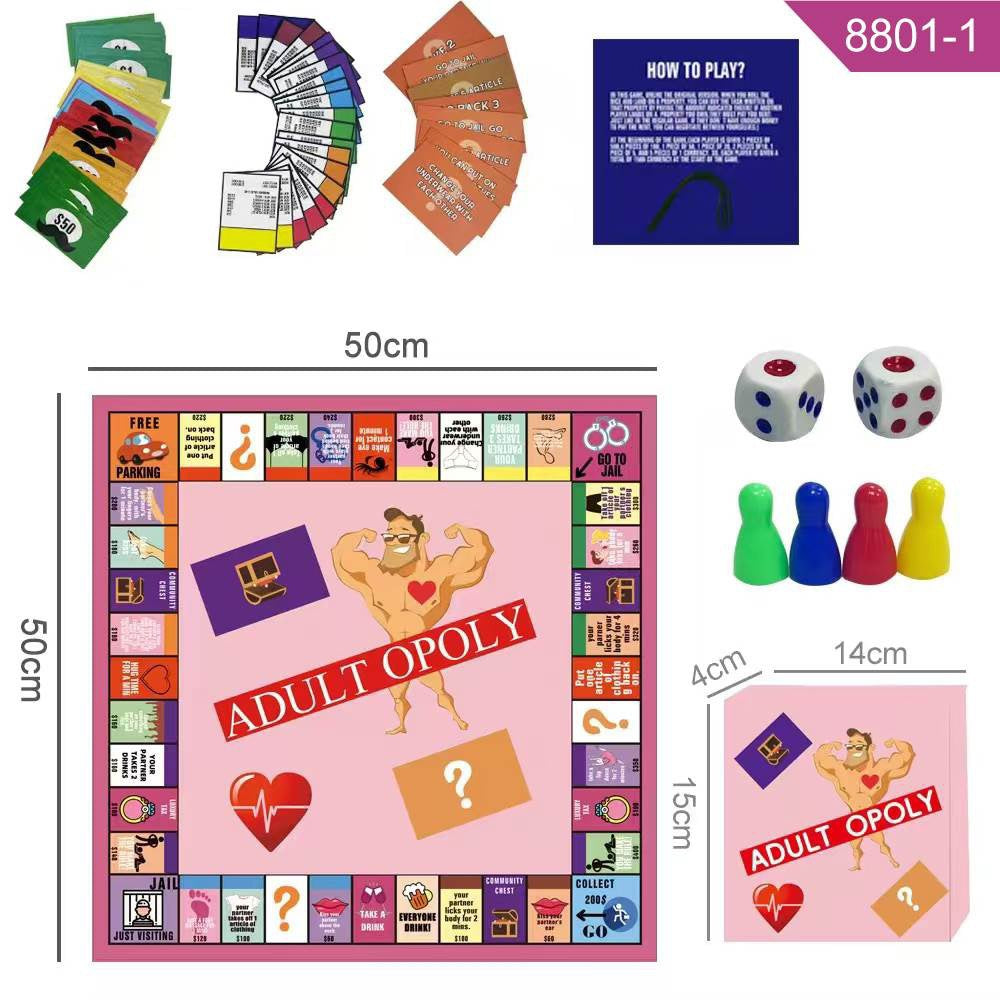 Couples Party Board Game Cards - Interactive Monopoly-Style Dating & Adult Game Night Entertainment
