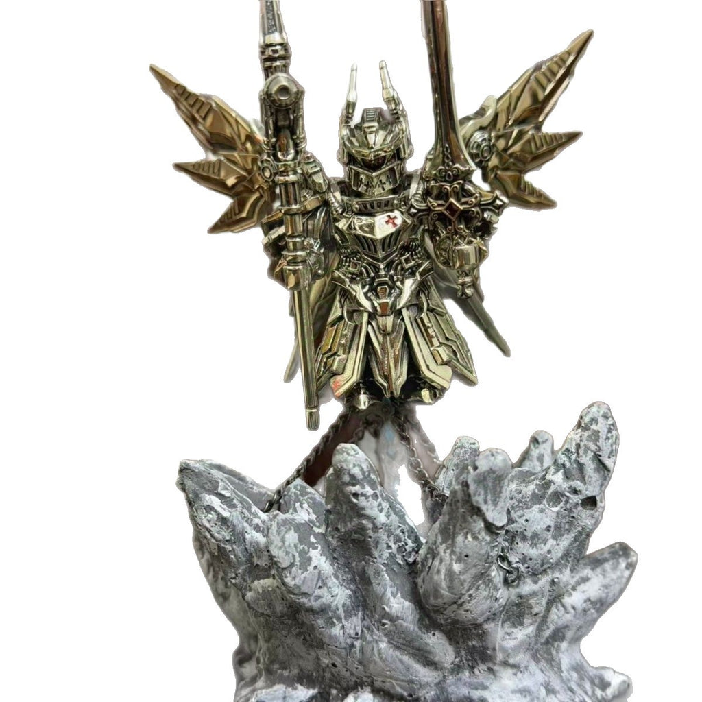 Chinese-Style Copper Mecha Figure Minimalist Desktop Sculpture & Collectible