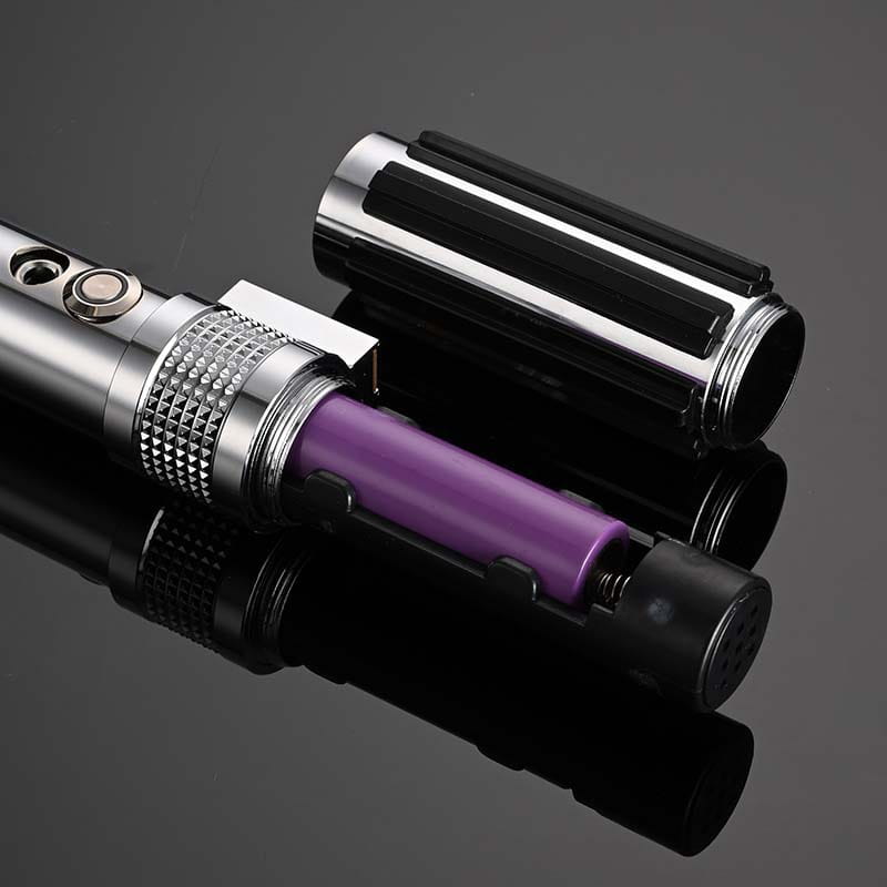 16-Color LED Lightsaber with Sound & Vibration - USB Rechargeable Metal Handle Detachable Blade Flash & Silent Modes