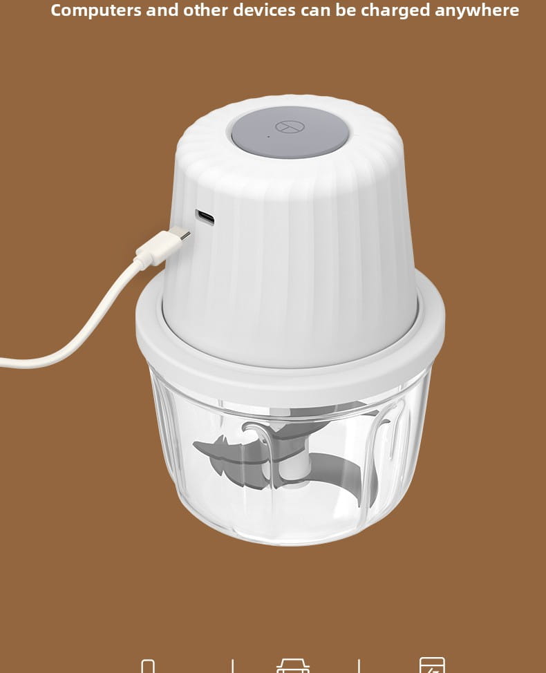 Portable Electric Food Chopper and Mini Garlic Processor