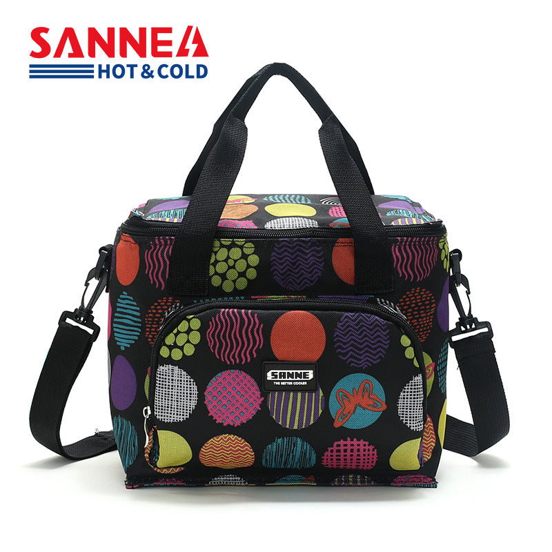 10L Insulated Lunch Bag Thermal Food Cooler with Portable Foldable Design, Oxford Fabric, PEVA Lining
