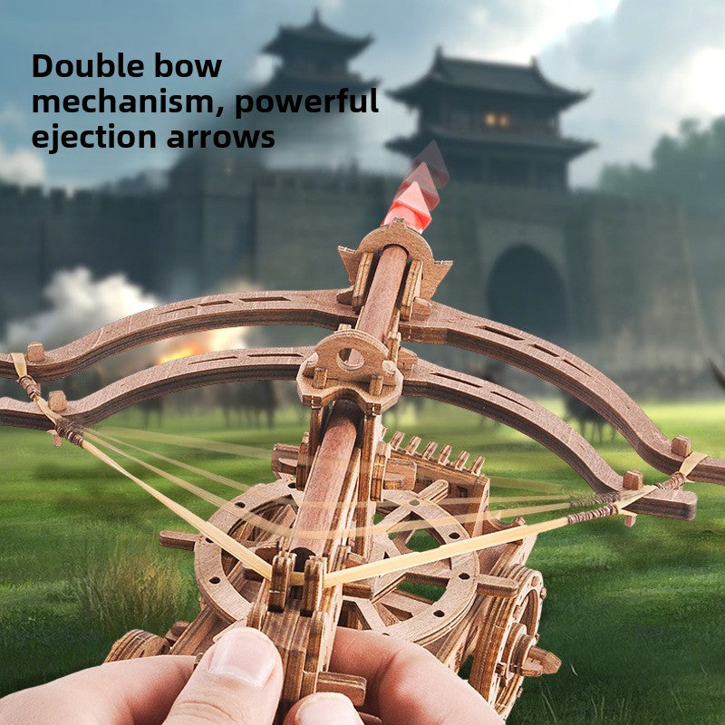 Wooden STEM 3D Puzzle Kit DIY Ancient War Machine Model, Educational Catapult & Crossbow Assembly Toy for Teens and Adults