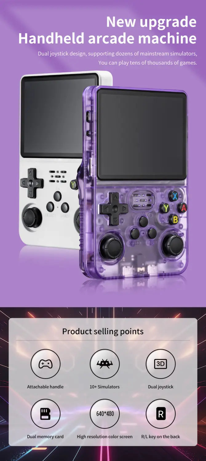 Retro Handheld Game Console 3.5 HD Screen ARKOS Open Source 64GB/128GB