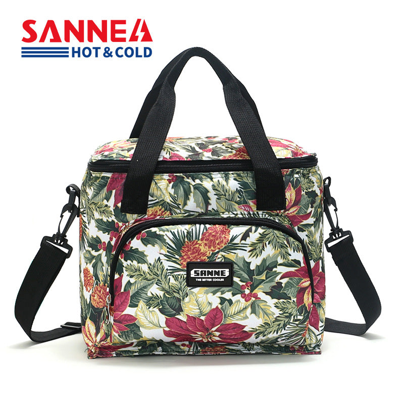 10L Insulated Lunch Bag Thermal Food Cooler with Portable Foldable Design, Oxford Fabric, PEVA Lining