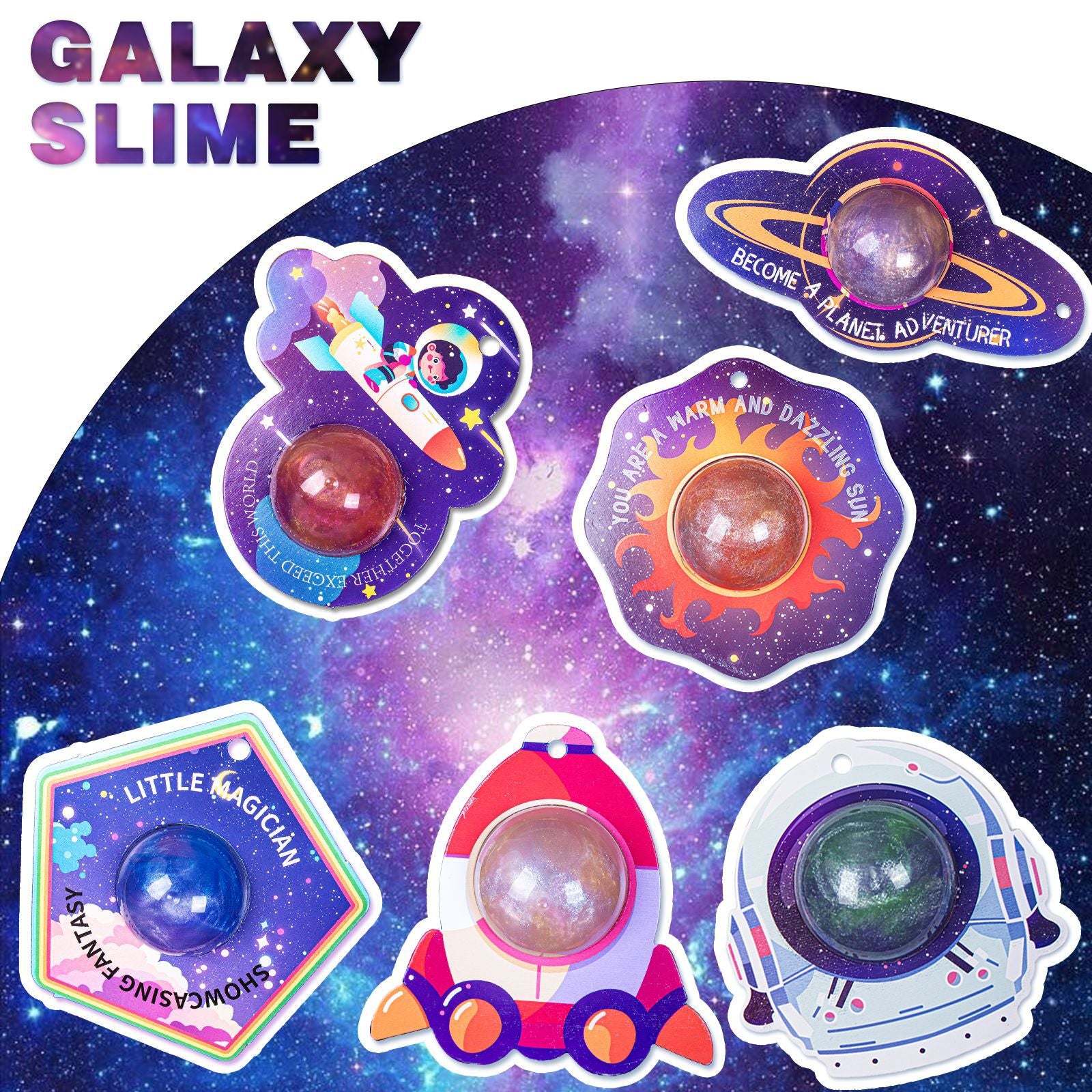 Galaxy Sensory Slime Toy for Kids - Cosmic Textured Slime Set for Creative & Developmental Play
