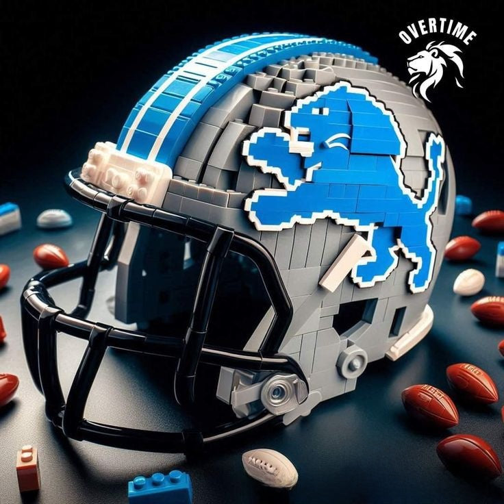 NFL Team Building Block Helmet - Collectible Football Helmet Construction Toy for Kids & Fans