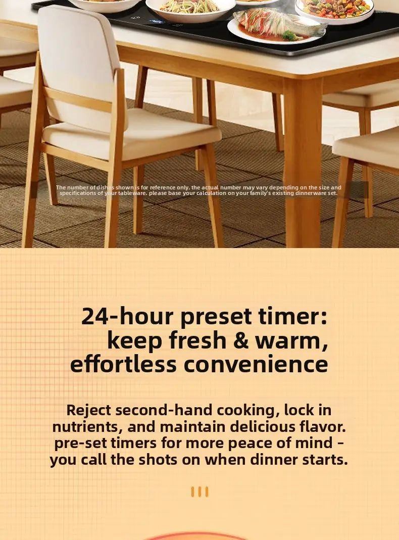 Intelligent Electric Food Warming Tray with Digital Touch Controls