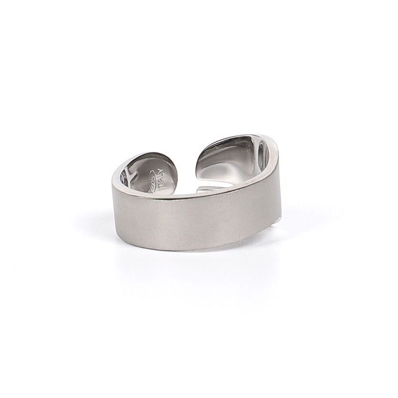 Minimalist Geometric Titanium Steel Ring and Bracelet Set
