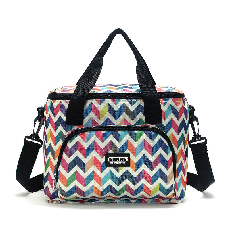 10L Insulated Lunch Bag Thermal Food Cooler with Portable Foldable Design, Oxford Fabric, PEVA Lining