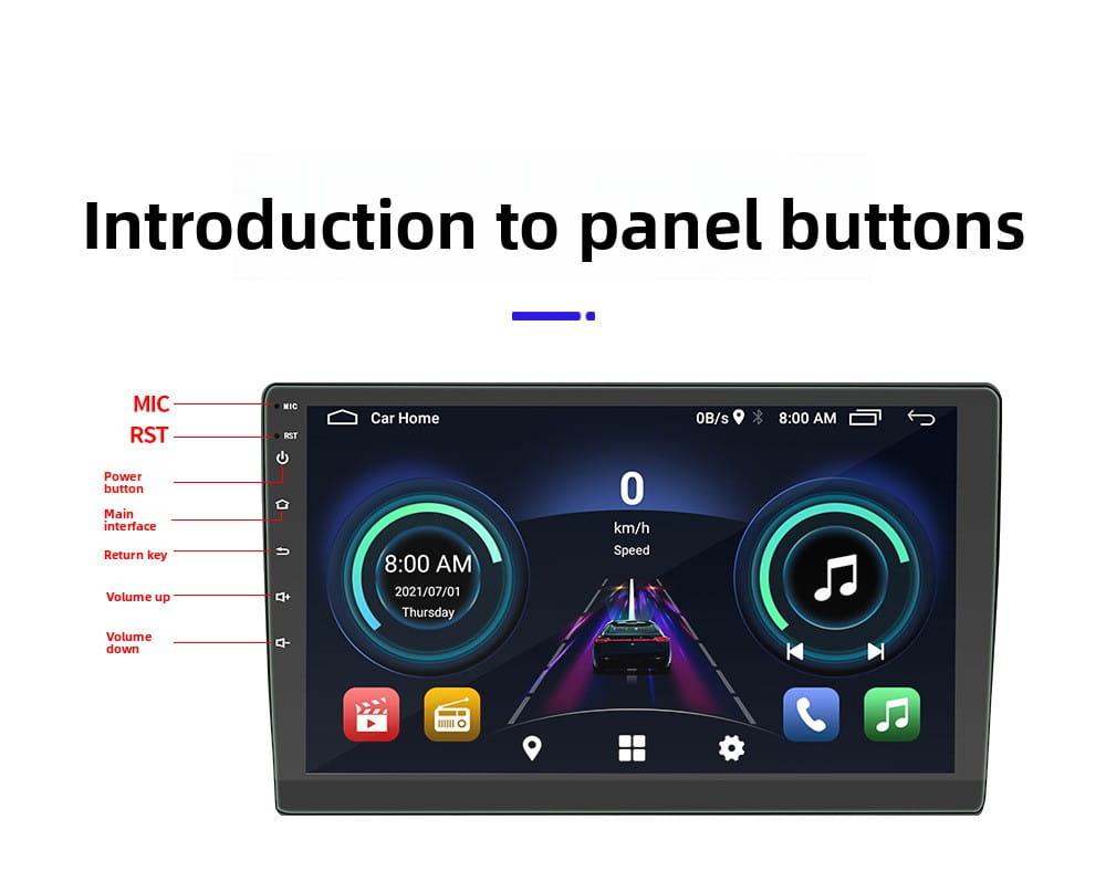 9 /10 Android Car Stereo GPS Navigation WiFi Bluetooth Touch Screen Radio Universal