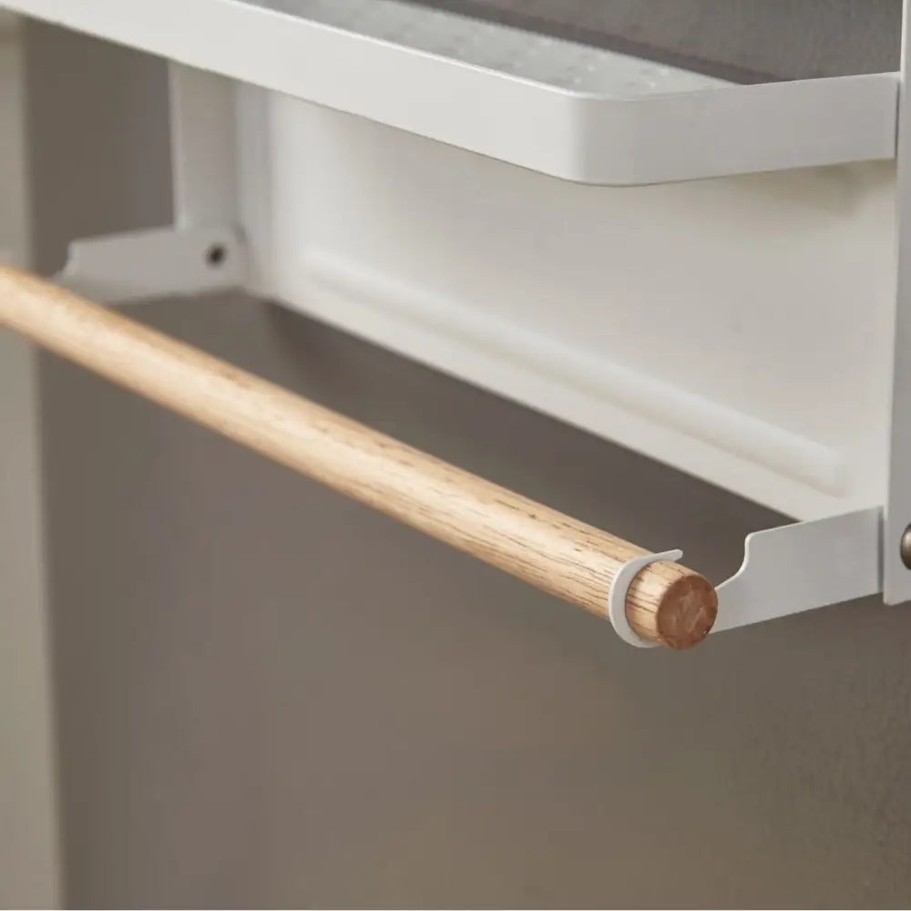 Foldable Magnetic Refrigerator Rack - 3-Tier Wall Mounted Iron Kitchen Storage Shelf (White or Black) - Home & Garden