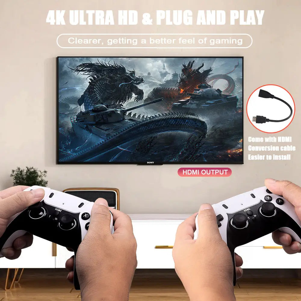 GD10 PRO Retro Game Console - Dual Player HD Nostalgic Gaming System for Android TV - Host Rod - Gaming Electronics