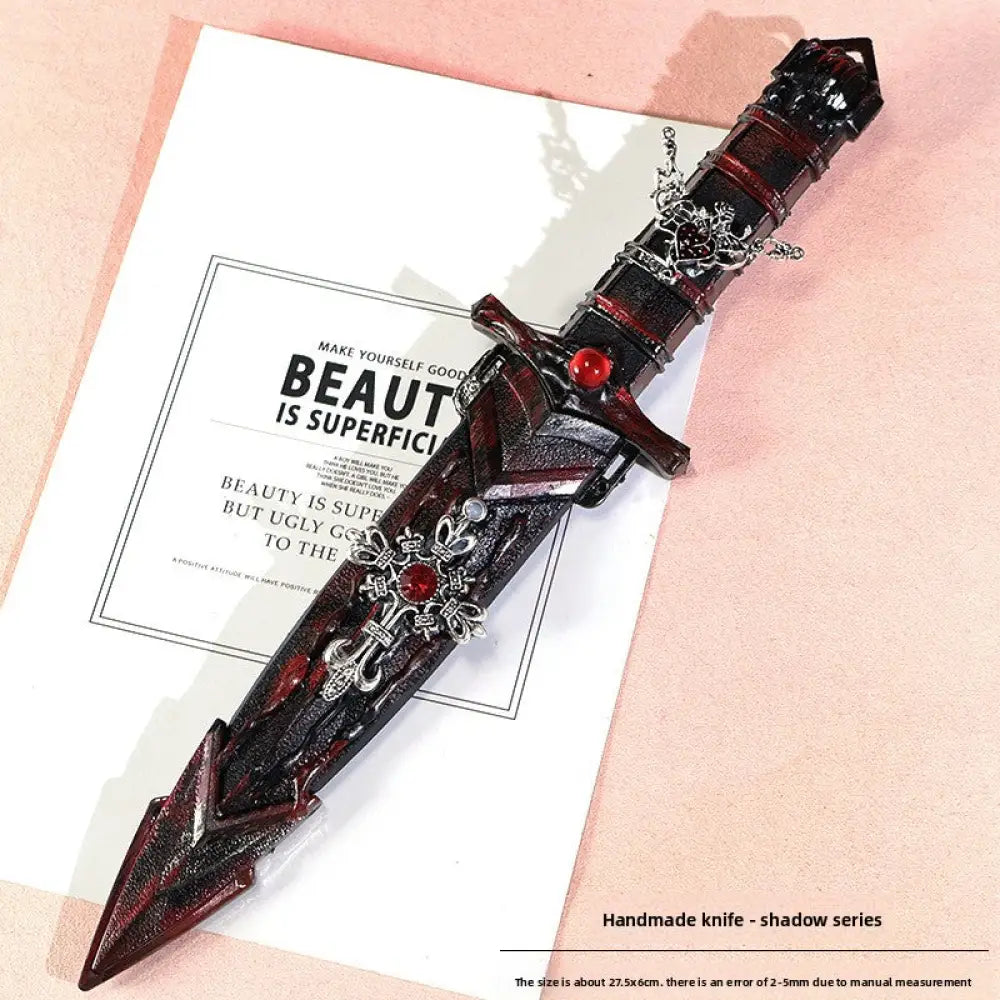 Gothic Handmade Mini Dagger Prop - DIY Craft & Cosplay Decorative Knife Accessory Portable Collectible Ornament