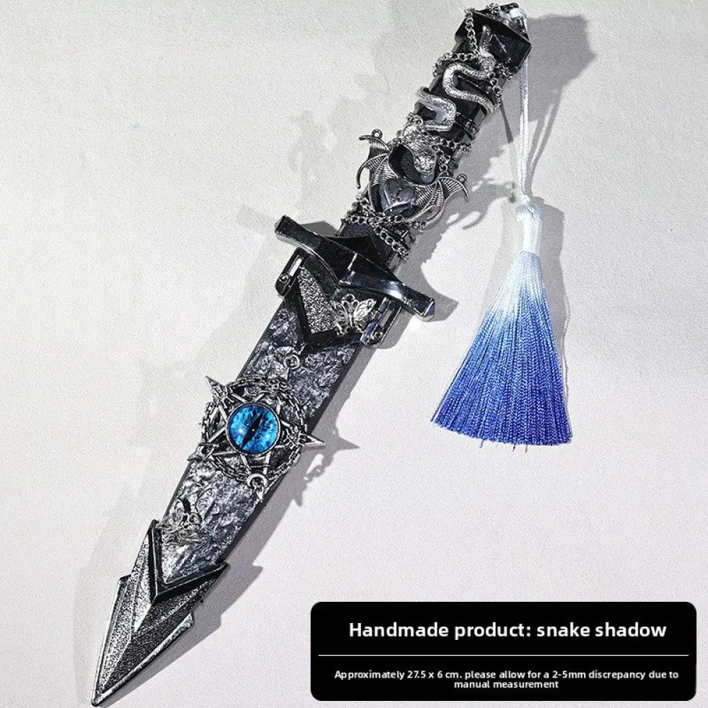 Gothic Handmade Mini Dagger Prop - DIY Craft & Cosplay Decorative Knife Accessory Portable Collectible Ornament - Snake
