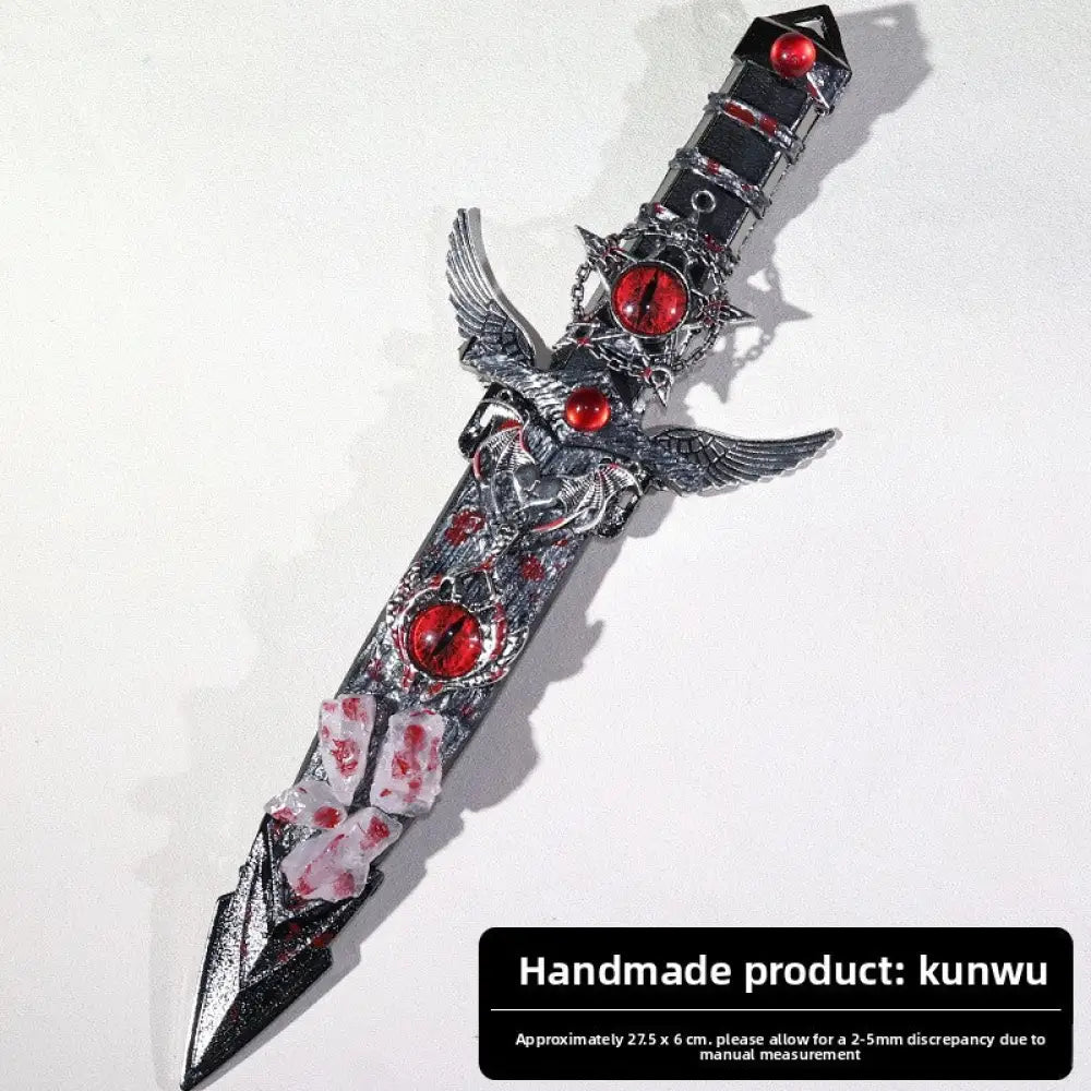 Gothic Handmade Mini Dagger Prop - DIY Craft & Cosplay Decorative Knife Accessory Portable Collectible Ornament - Kunwu