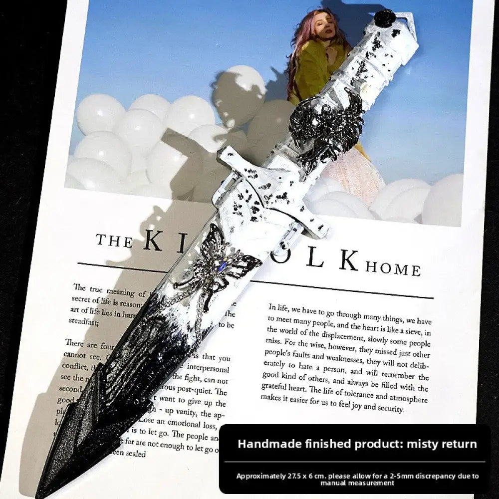 Gothic Handmade Mini Dagger Prop - DIY Craft & Cosplay Decorative Knife Accessory Portable Collectible Ornament - Wugu