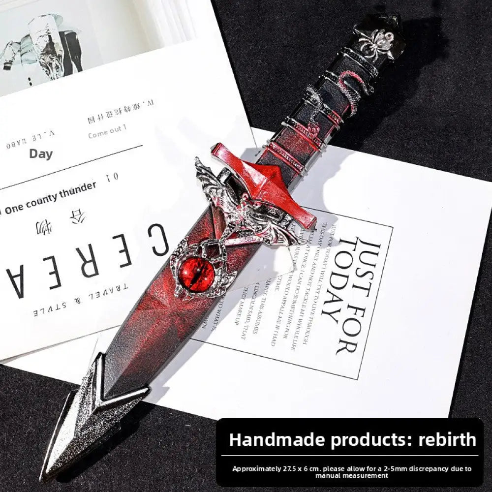 Gothic Handmade Mini Dagger Prop - DIY Craft & Cosplay Decorative Knife Accessory Portable Collectible Ornament
