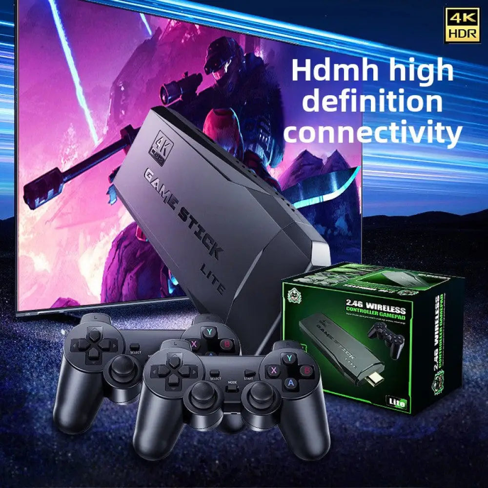 M8 4K Wireless Retro Game Console - HDMI Plug & Play with Dual Controllers (32G/64G/128G) - Gaming Electronics