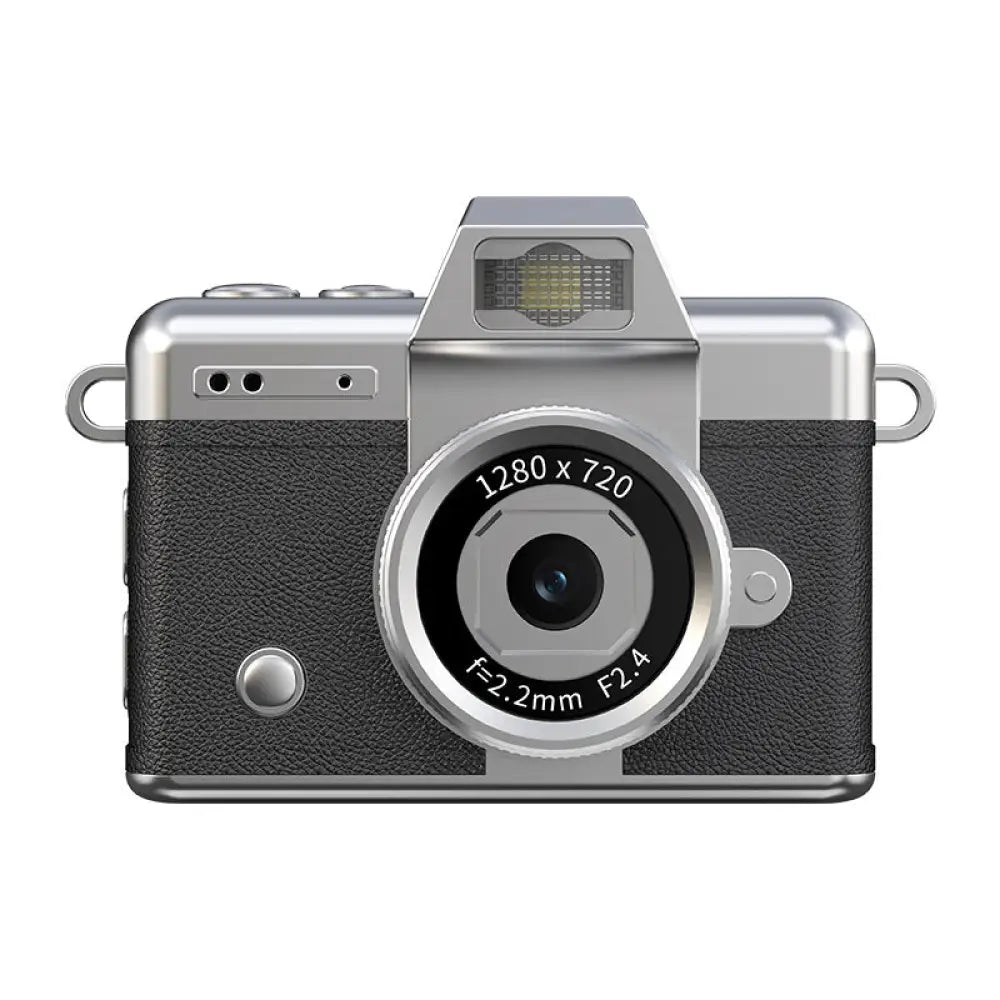 Mini Retro Digital Camera with Flip Screen - Vintage Style Portable Camera for Kids & Beginners - Starry sky black