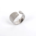 Minimalist Geometric Titanium Steel Ring and Bracelet Set - No. 6 - Gifts for All Occasions