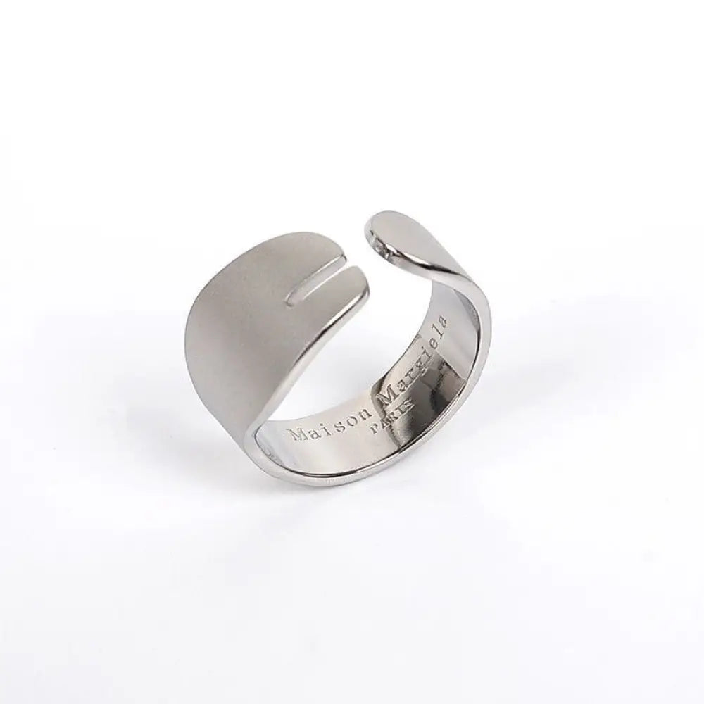 Minimalist Geometric Titanium Steel Ring and Bracelet Set - No. 7 - Gifts for All Occasions