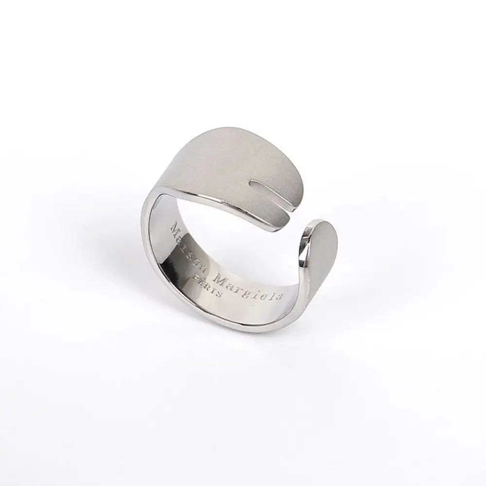 Minimalist Geometric Titanium Steel Ring and Bracelet Set - No. 8 - Gifts for All Occasions