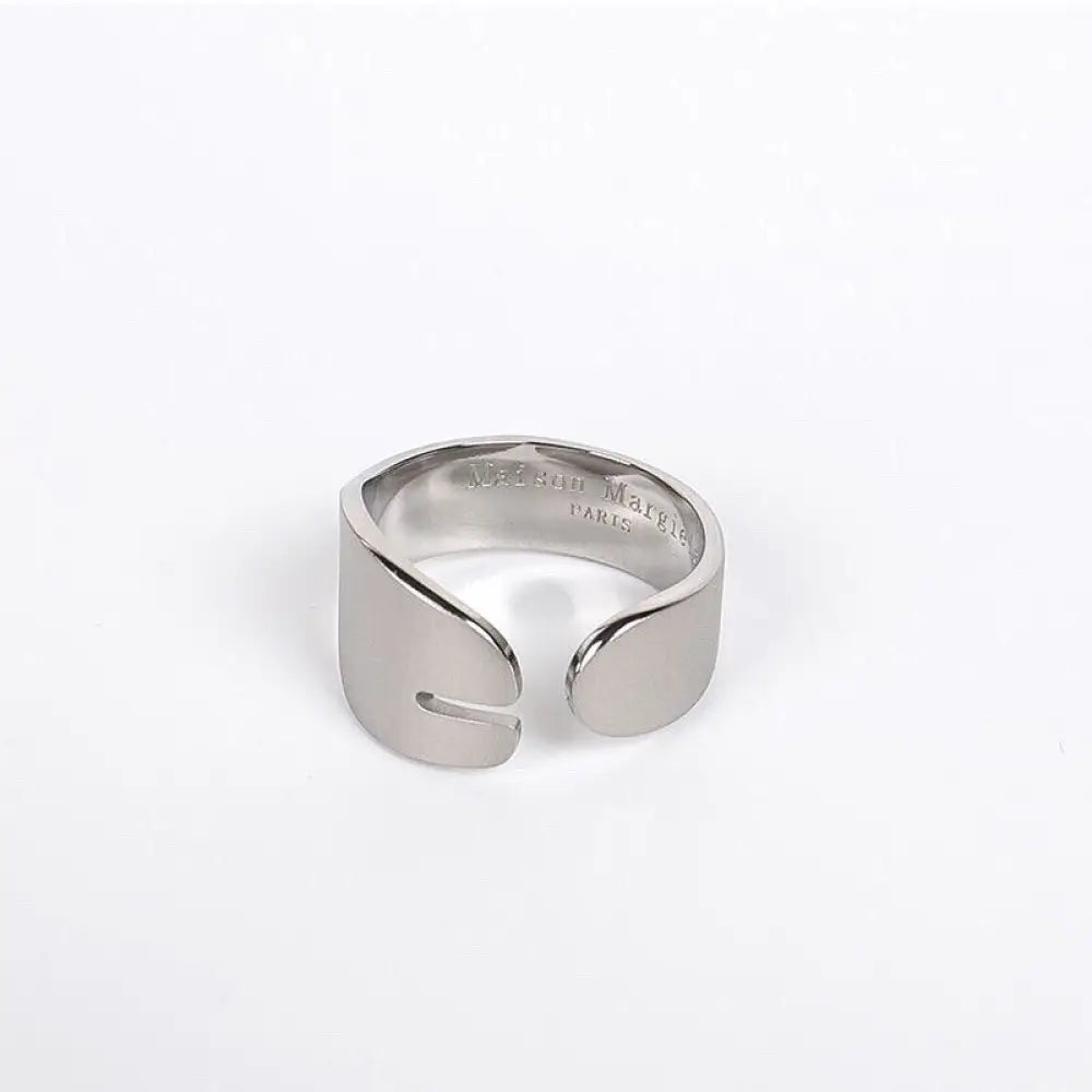 Minimalist Geometric Titanium Steel Ring and Bracelet Set - No. 9 - Gifts for All Occasions