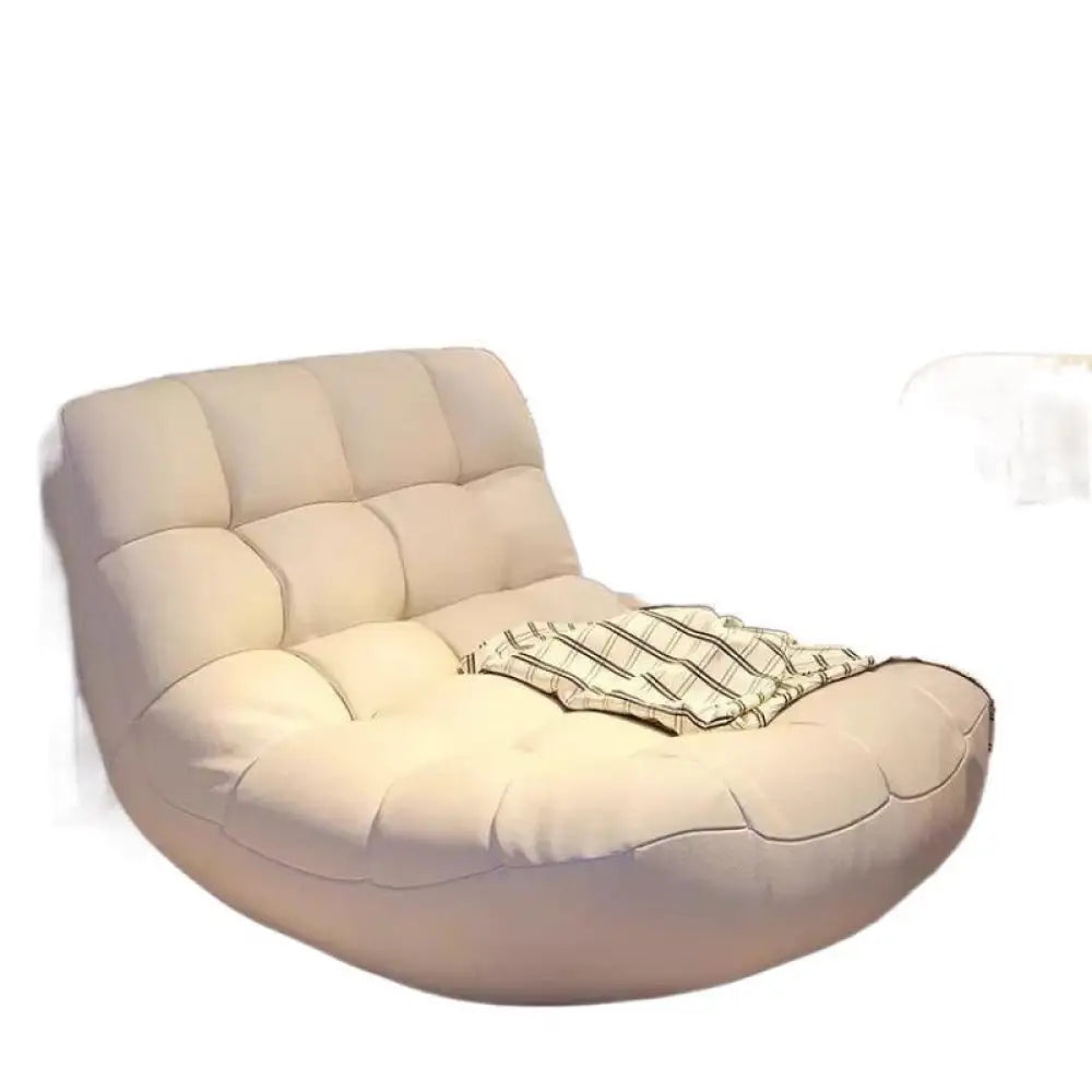Modern Single Bean Bag Chair with High Elastic Foam - Multi-Functional Lounge Seat with Optional Footrest - Home &