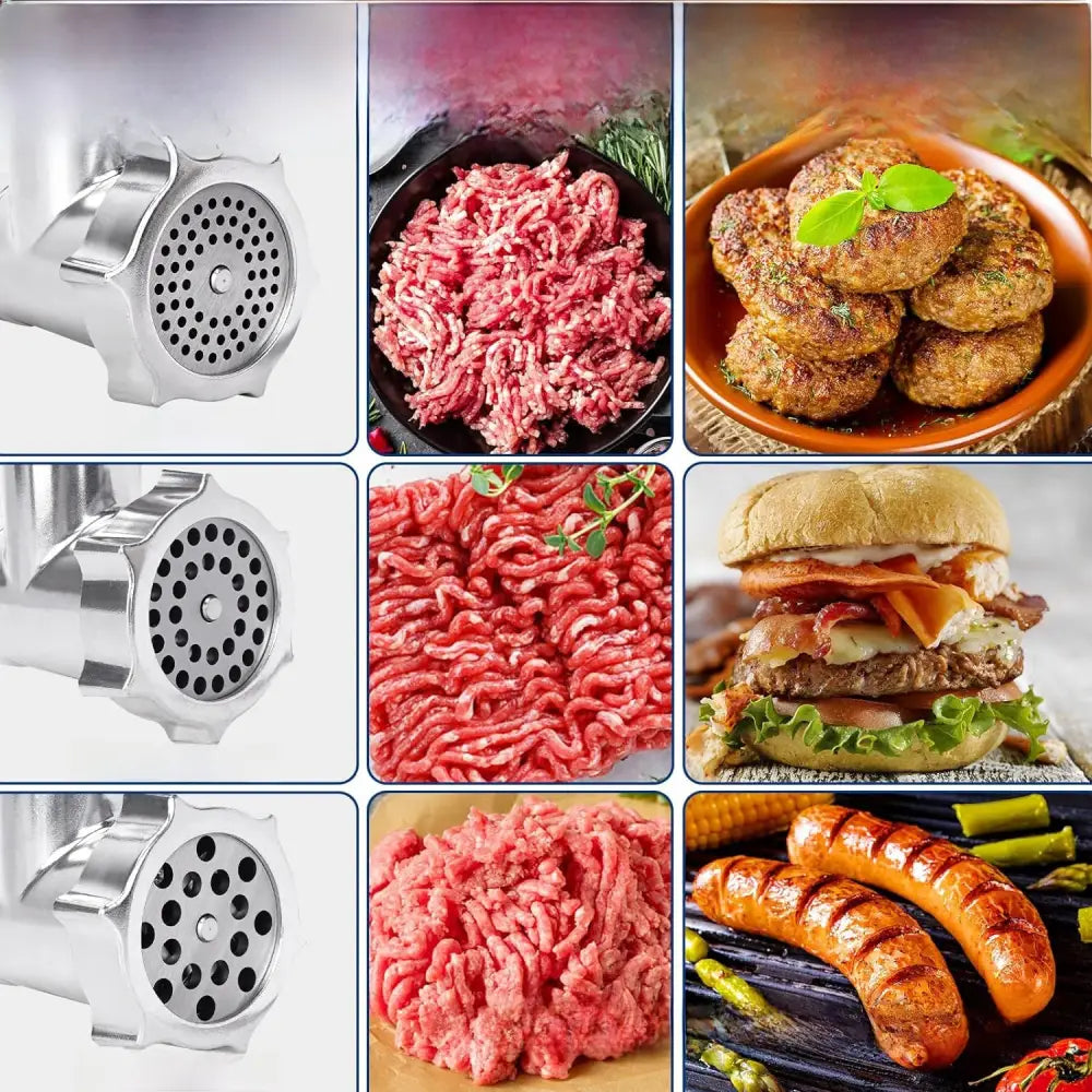 Multifunction Electric Meat Grinder and Sausage Stuffer with Plates - Home Appliances