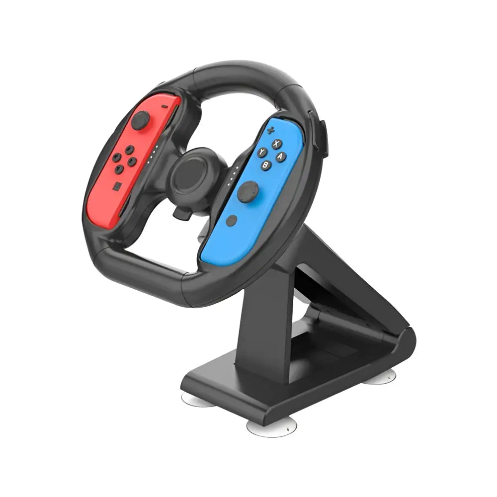 Nintendo Switch Joy-Con Steering Wheel Controller - Racing Game Wheel Mount with Suction Base ABS Plug-and-Play