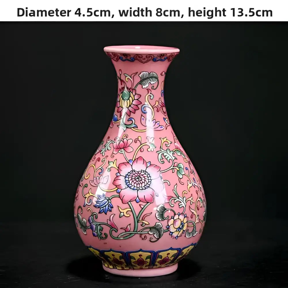 Blue and White Porcelain Ceramic Vase - New Chinese Style Decorative Mini Floral Vase for Home & Office - Style 1