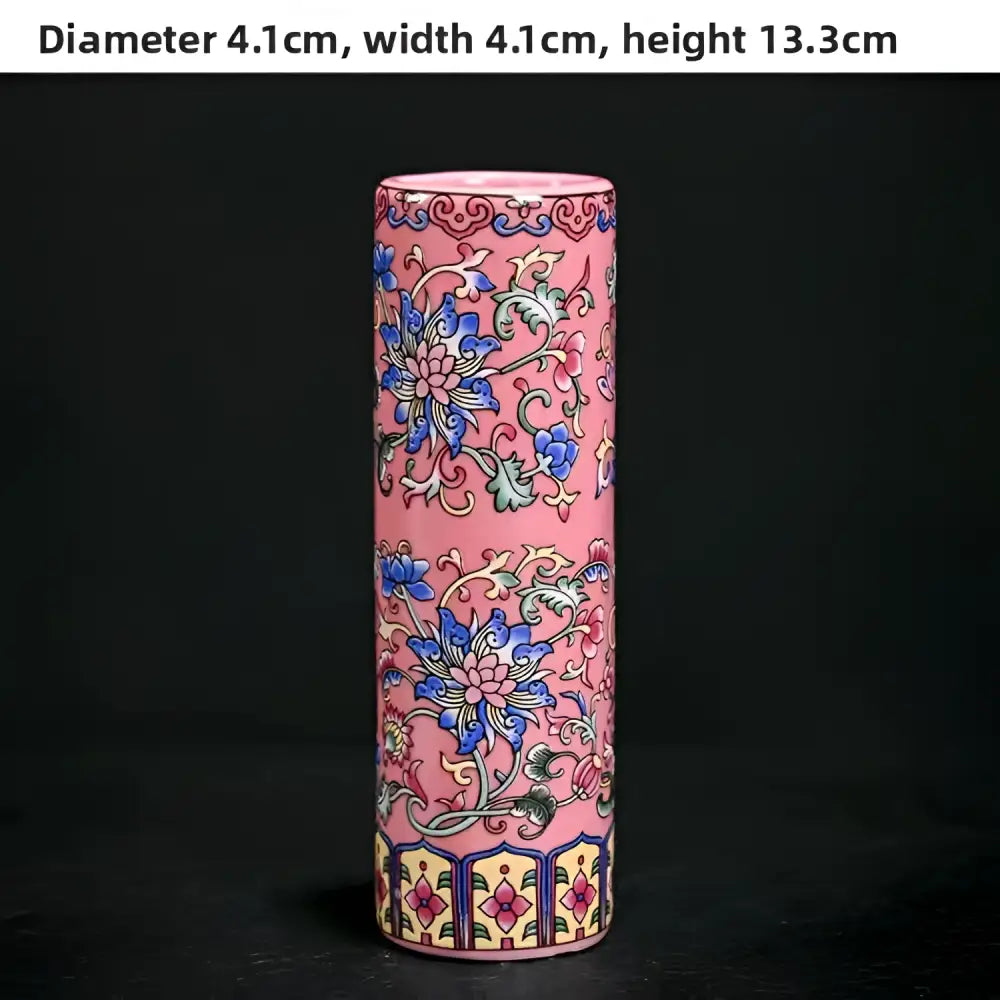 Blue and White Porcelain Ceramic Vase - New Chinese Style Decorative Mini Floral Vase for Home & Office - Style 2