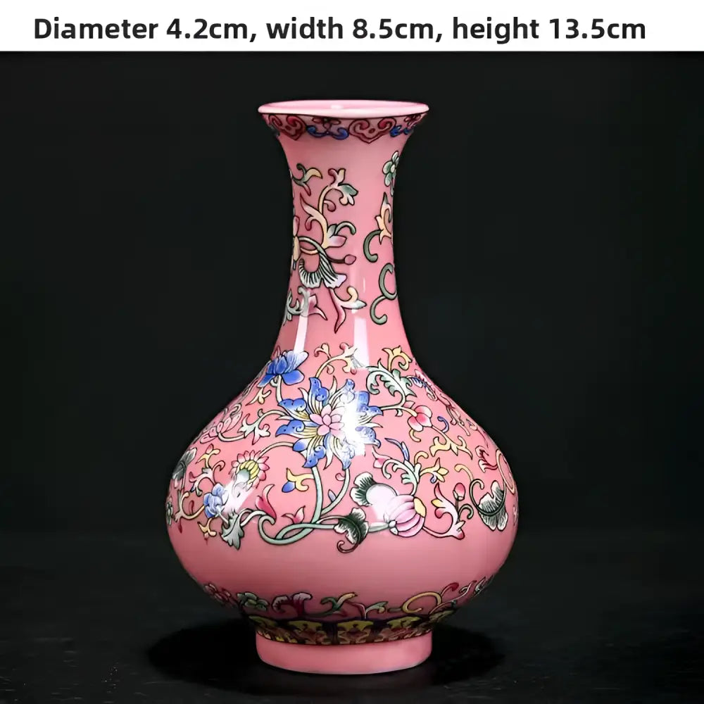 Blue and White Porcelain Ceramic Vase - New Chinese Style Decorative Mini Floral Vase for Home & Office - Style 3