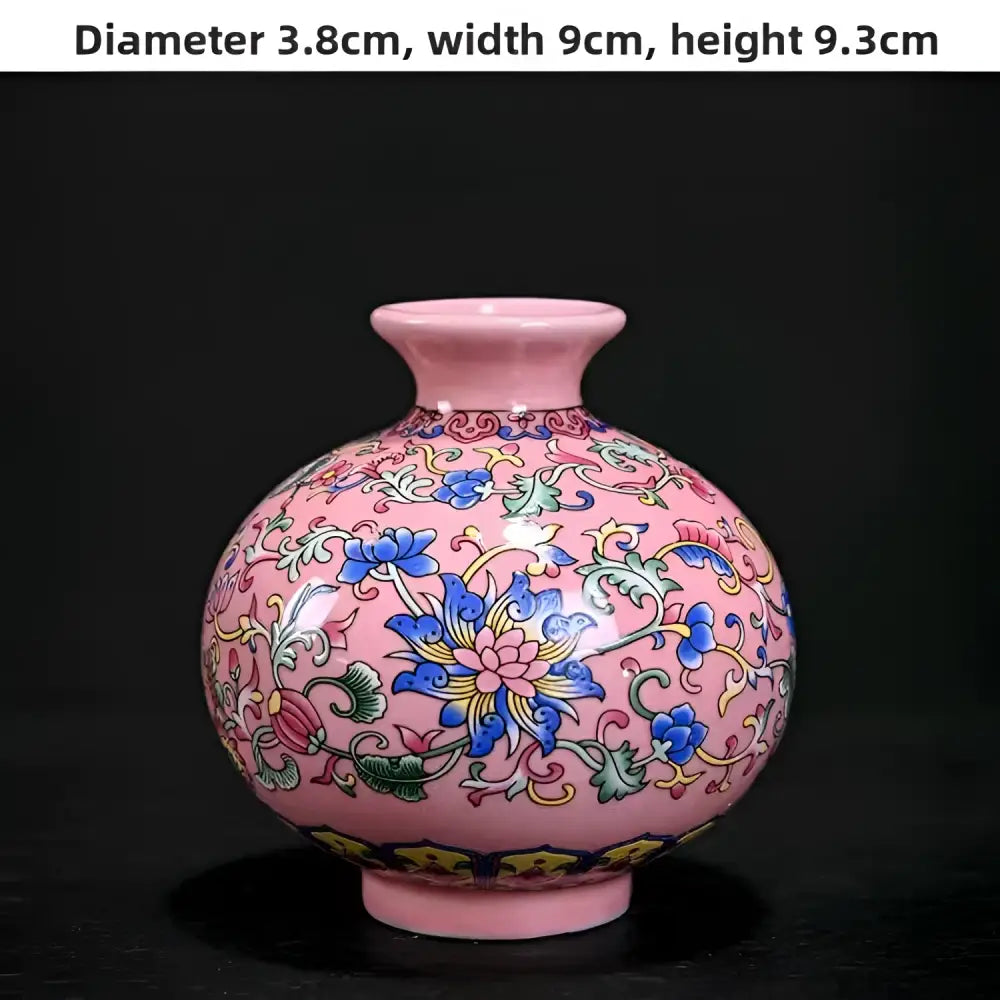 Blue and White Porcelain Ceramic Vase - New Chinese Style Decorative Mini Floral Vase for Home & Office - Style 6