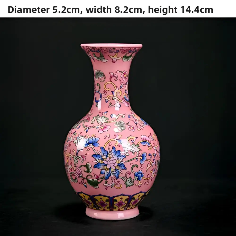 Blue and White Porcelain Ceramic Vase - New Chinese Style Decorative Mini Floral Vase for Home & Office - Style 7