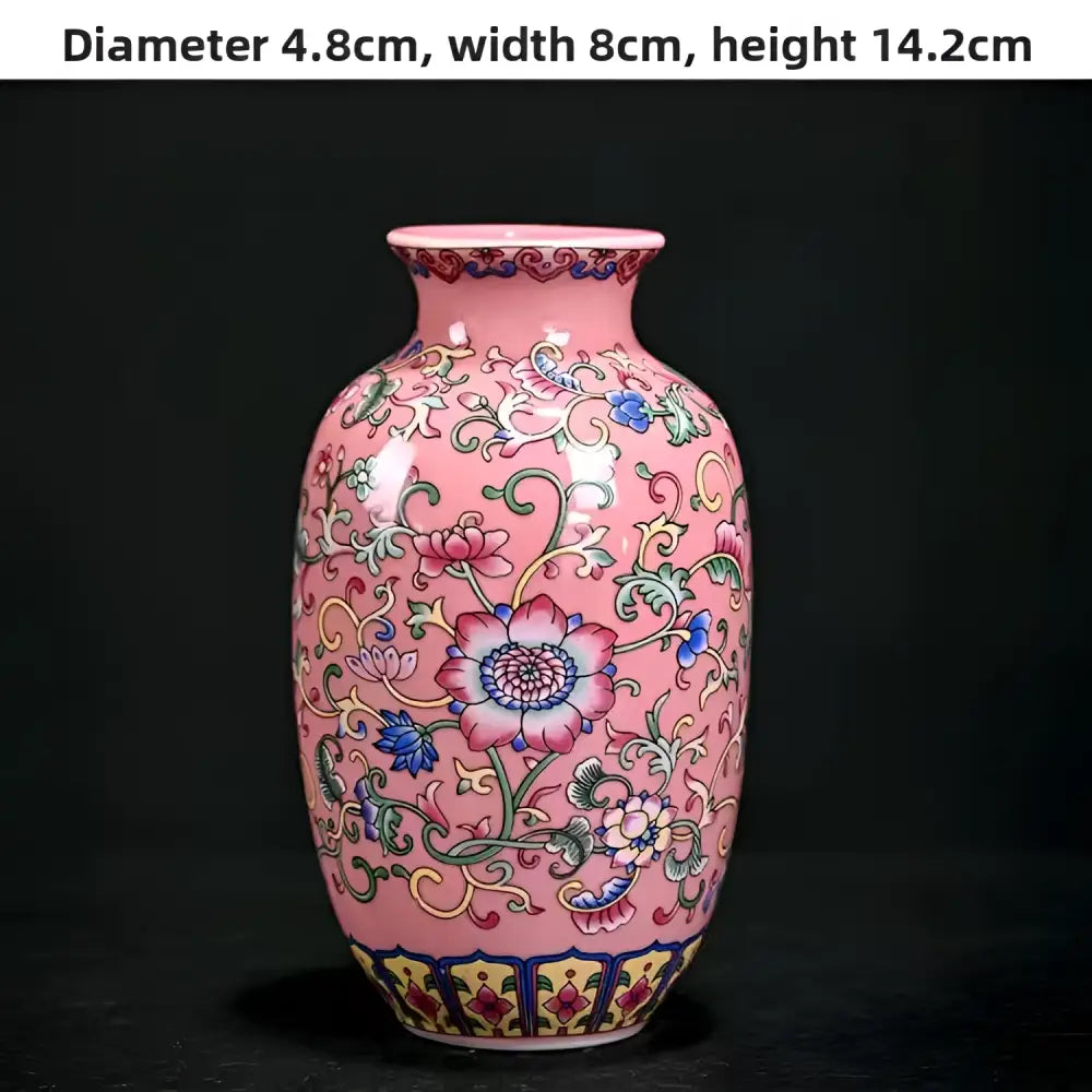 Blue and White Porcelain Ceramic Vase - New Chinese Style Decorative Mini Floral Vase for Home & Office - Style 8