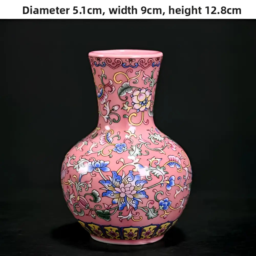 Blue and White Porcelain Ceramic Vase - New Chinese Style Decorative Mini Floral Vase for Home & Office - Style 9