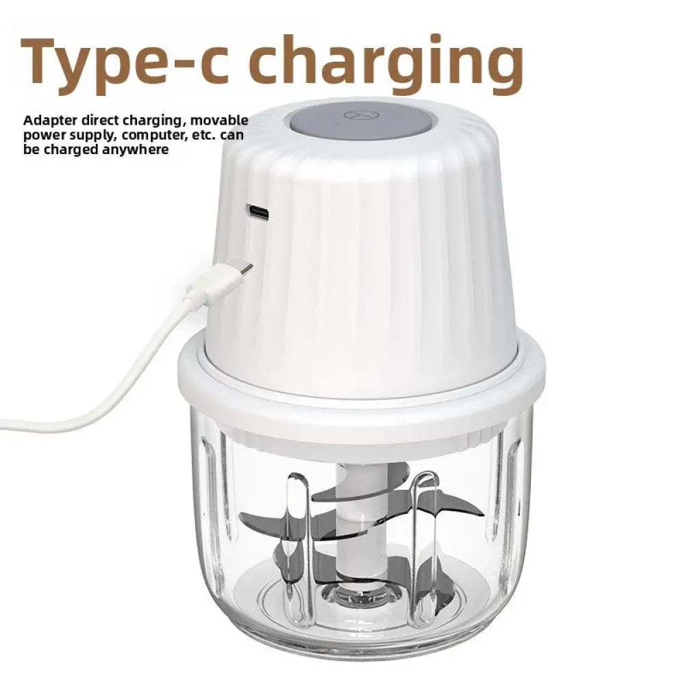 Portable Electric Food Chopper and Mini Garlic Processor - Home Appliances